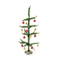 (50728) Christmas Green Tinsel Tree Glitter Stand, 10.25 Inch, Ball  Ornaments  Beads 55768