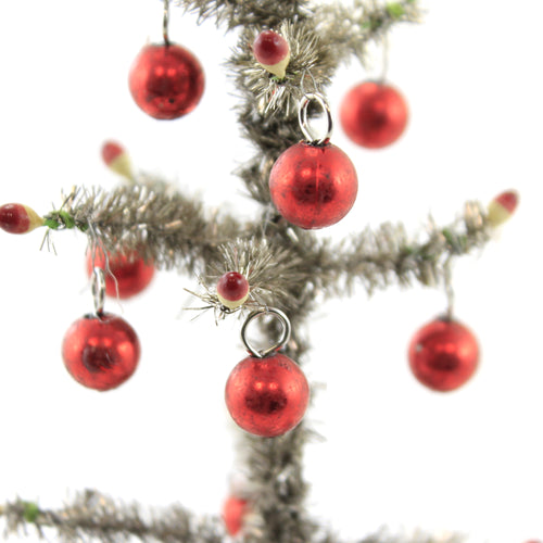 Christmas Tinsel Tree Red Ornaments - - SBKGifts.com