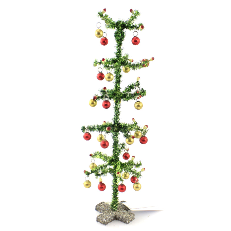 12.00 Inch Green Tinsel Tree Vintage Look Glitter 55769 (50732)