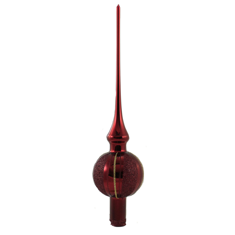 Inge Glas Stripe Oxblood Finial - - SBKGifts.com