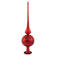 (50801) Inge Glas Red Delights Matte Finial, 13.00 Inch, Tree Topper Christmas 20084T032