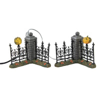 Department 56 Villages Jack-O-Lantern Lit Fence Corner - - SBKGifts.com