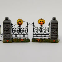 Department 56 Villages Jack-O-Lantern Lit Fence Corner - - SBKGifts.com