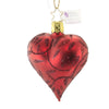 (50836) Inge Glas Delights Dark Red, 3.00 Inch, Heart Ornament Valentine's Day 20093T040