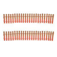 (50847) Department 56 Villages Pumpkin Orange Glitter Fence, 2.25 Inch, Halloween 6007703