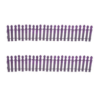 (50849) Department 56 Villages Ghoulish Purple Glitter Fence, 2.25 Inch, Halloween 6007704