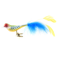 (50880) Inge Glas Rainbow Finch Ornament, 1.75 Inch, Clip-On Bird Spring Easter 10014S020