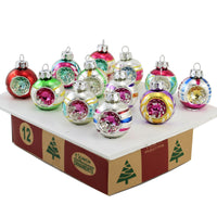 (50915) Holiday Ornament 12 Pc Boxed Heirloom, 1.50 Inch, Mini Go090