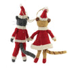 Holiday Ornament Mr & Mrs Cat Clause Set/2 - - SBKGifts.com