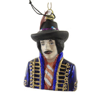 (50949) Holiday Ornament Jimi Hendrix, 5.00 Inch, Electric Guitar Icon Musician Go6502