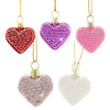 (50978) Holiday Ornament Tiny Hearts Set/5, 1.50 Inch, Love Sweetheart Valentine Go6667