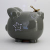 (51000) Bank Grey Night Light Piggy Bank, 6.50 Inch, 883,181,392,396, 3626Gy