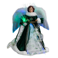 (51264) Tree Topper Finial Irish Angel Tree Topper, 12.00 Inch, Fiber Optic Electric Ul1075