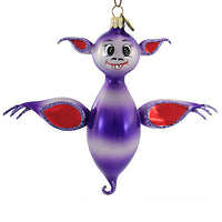 (51294) Blu Bom Batty Elmer, 6.00 Inch, Halloween Ornament Cute Fangs 110396