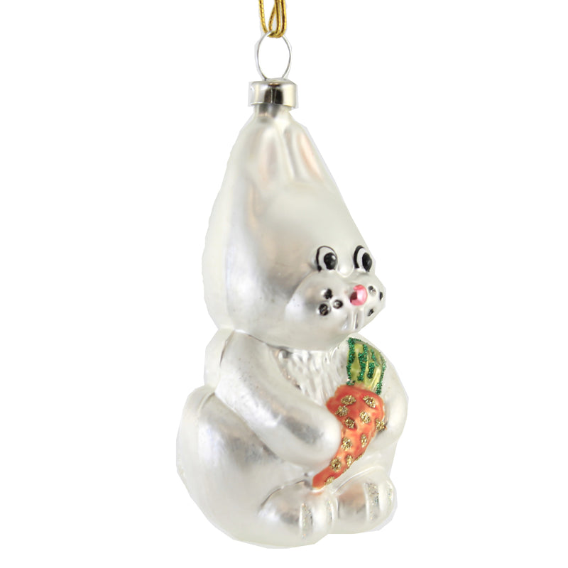 Holiday Ornament Bunny Holding Carrott - - SBKGifts.com