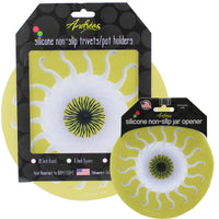 (51391) Tabletop Egret Wheel Silicone Pads, 10.00 Inch, Pot Holder Trivet Jar Opener And111