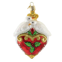 (51420) Old World Christmas Two Turtle Doves, 5.00 Inch, Twelve Days Christmas 16135.