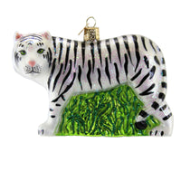 (51423) Old World Christmas White Tiger, 4.00 Inch, Grace Beauty 12137