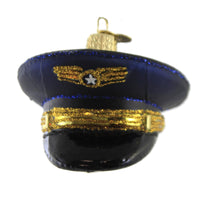 (51433) Old World Christmas Pilot's Cap, 2.75 Inch, Friendly Skies Professional 32459