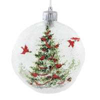 (51454) Holiday Ornament Cardinals On Tree Disk, 5.50 Inch, Led Lighted  Christmas Mx177513