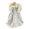 (51542) Christmas Silver/Gray Angel Tree Topper, 13.25 Inch, Lighted Stars Ul2223