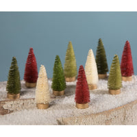 Christmas Mini Bottle Brush Trees S/10 - - SBKGifts.com