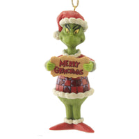 (51689) Jim Shore Grinch Merry Grinchmas Ornament, 5.00 Inch, Christmas Dr Seuss 6009532