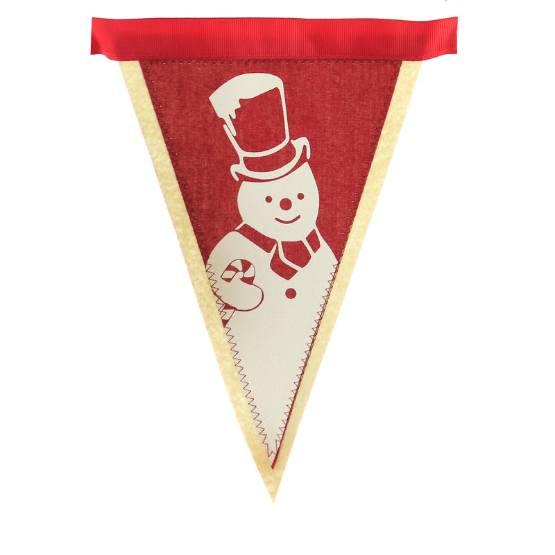 (51703) Christmas Vintage Christmas Banner, 8.50 Inch, Santa Snow Hanging Gar74633