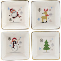 (51823) Tabletop Square Dish, 1.25 Inch, Christmas Container Wi0022