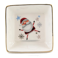 (51823) Tabletop Square Dish, 1.25 Inch, Christmas Container Wi0022