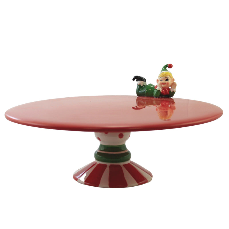 Tabletop Elf Tiered Pedestal Cake Plate - - SBKGifts.com