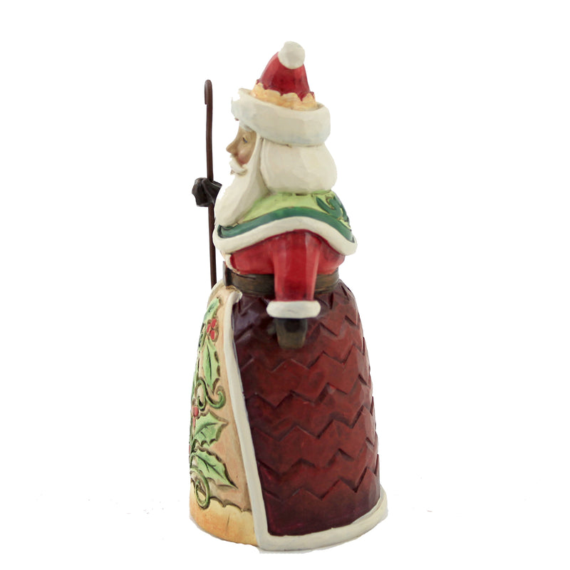 Jim Shore Santa With Holly Pint - - SBKGifts.com