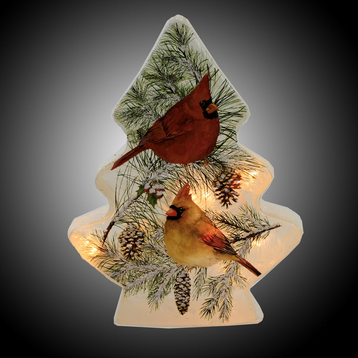 Stony Creek Christmas Cardinals Pre-Lit Jar - - SBKGifts.com