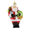 (51894) Huras Family Santa With Wreath, 7.00 Inch, Ornament Bag Gifts Christmas S377