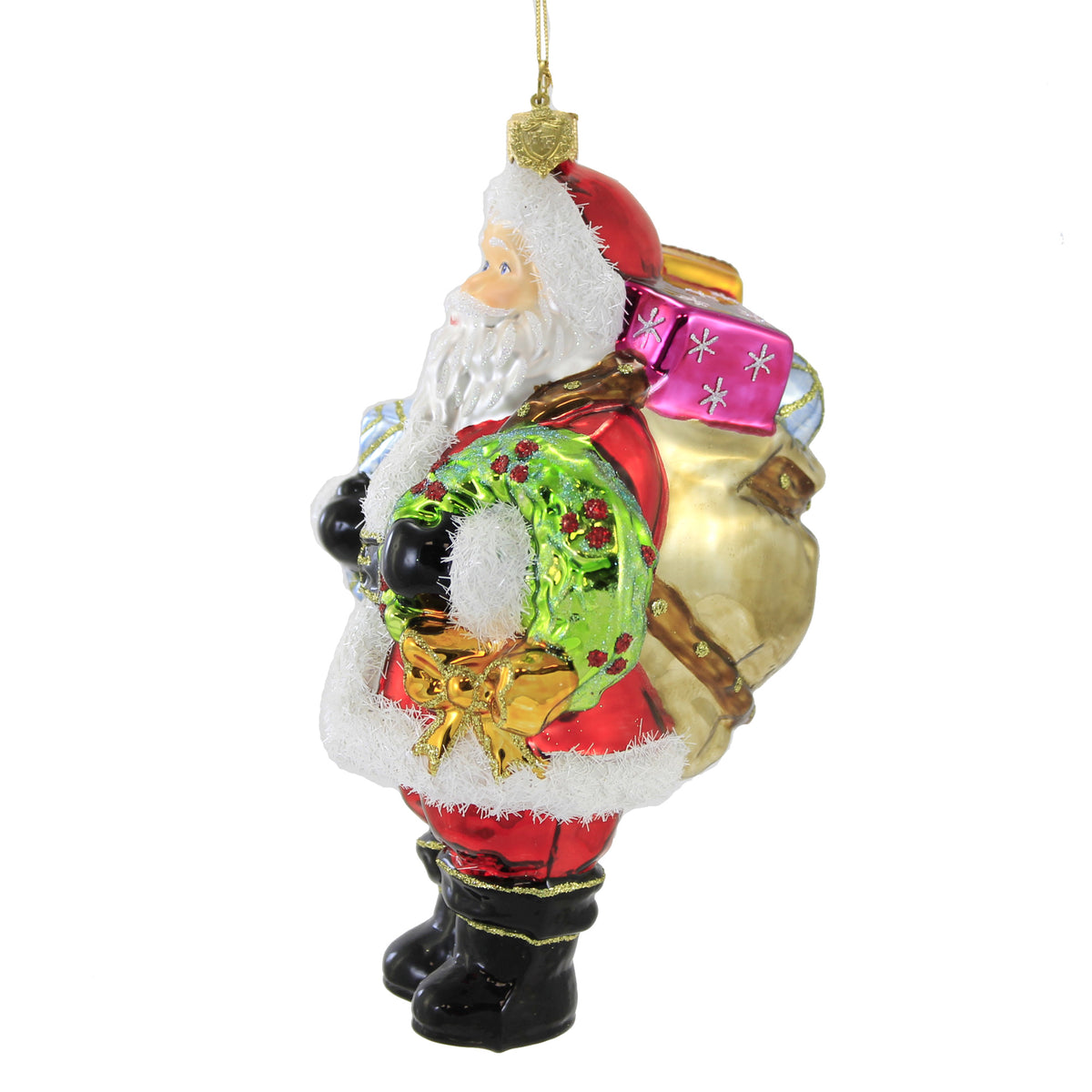 Huras Family Santa With Wreath - - SBKGifts.com