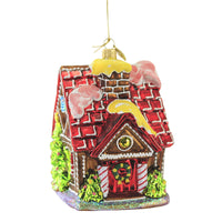 (51960) Huras Family Cotton Candy Gingerbread House, 5.50 Inch, Ornament Candy Cane Gum Drop S748a