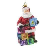 (51977) Huras Family Santa With Baby Blocks, 7.25 Inch, Ornament 1St First Christmas S654