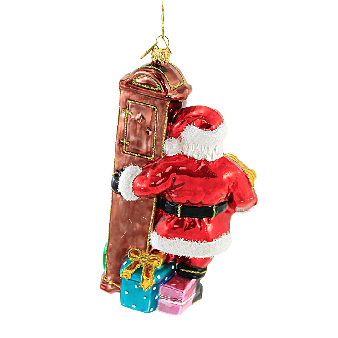 Clock Santa Straw Charm