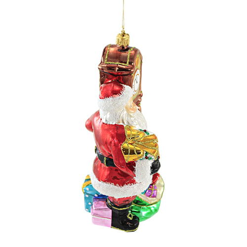 Huras Santa W/ Grandfather Clock - - SBKGifts.com