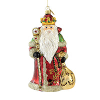 (51983) Huras Family Splendidly Royal King Santa, 7.50 Inch, Ornament Staff Regal S496