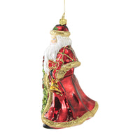 Huras Family Santa With Poinsettia Garland - - SBKGifts.com