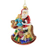 (51987) Huras Santa On Rocking Horse, 6.00 Inch, Ornament Doll Christmas S229