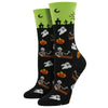 (52030) Novelty Socks Undead Friends, 14.50 Inch, Halloween Cemetery Spooky Wnc720lim