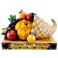 (5205) Jim Shore Bless This Bounty, 6.25 Inch, Thanksgiving Horn Of Plenty 117660