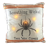 (52066) Home Decor Wicked Spider Pillow, 18.00 Inch, Halloween Insect Led C86144193