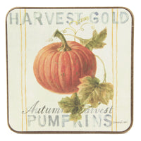 (52072) Tabletop Pumpkin Patch Coasters, 4.00 Inch, Halloween Drink Harvest C46016020