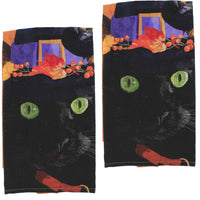 (52073) Tabletop Witch Cat Mose Towel, 26.00 Inch, Halloween Fall C86171663