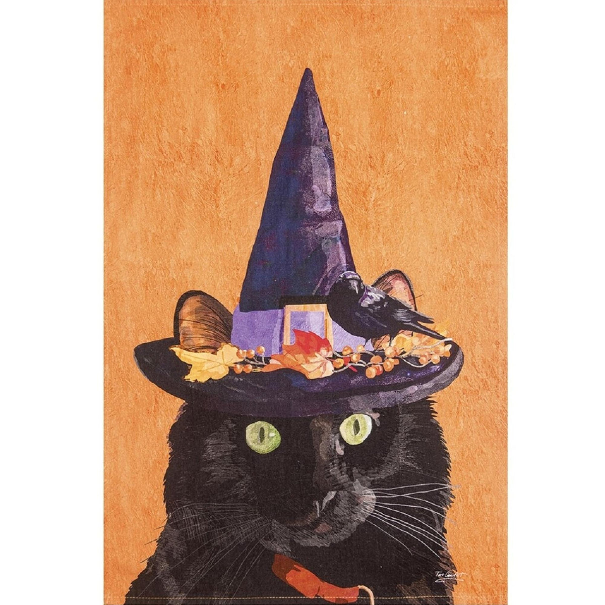 Tabletop Witch Cat Mose Towel - - SBKGifts.com