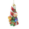 (52091) Huras Family Elf Sitting On A Candy Cane, 5.50 Inch, Ornament Sprite Christmas S754