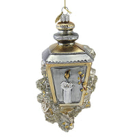 (52101) Huras Family Silver & Gold Lantern, 6.50 Inch, Ornament Anniversary Wedding C788